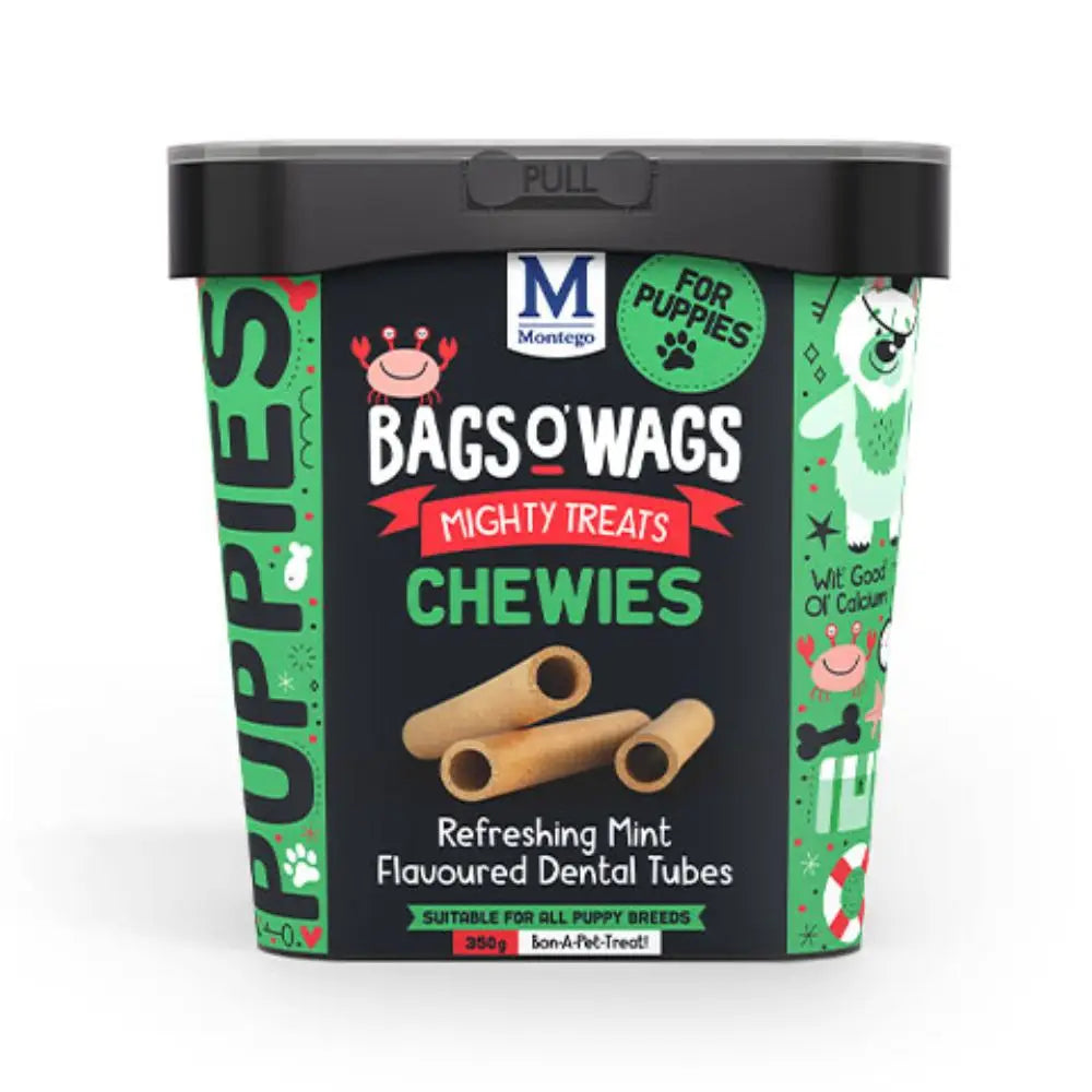 Montego Chewies Refreshing Mint Dental Tubes Puppy 350g Tub