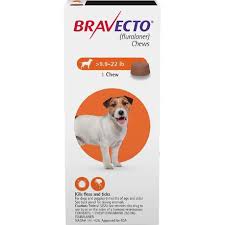 Bravecto Tick & Flea Chewable Tablet 4,5-10kg 1's