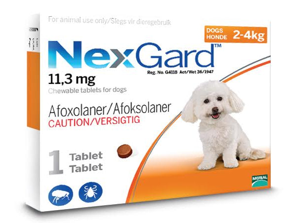 Nexgard Tick & Flea Chewable Tablet 2 - 4kg 1's