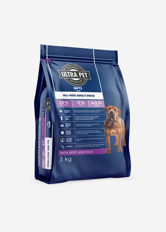 Ultra Pet Optiwoof All Size Adult Dogs Beef & Rice 20 kg