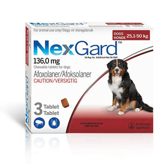 Nexgard Tick & Flea Chewable Tablet 25,1 - 50kg 1's