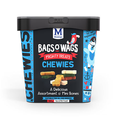 Montego Chewies Delicious Mini Bones 120G Sachet
