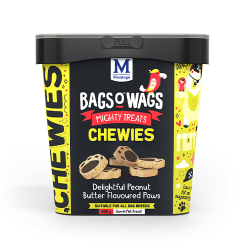 Montego Chewies Peanut Butter Paws 120G Sachet
