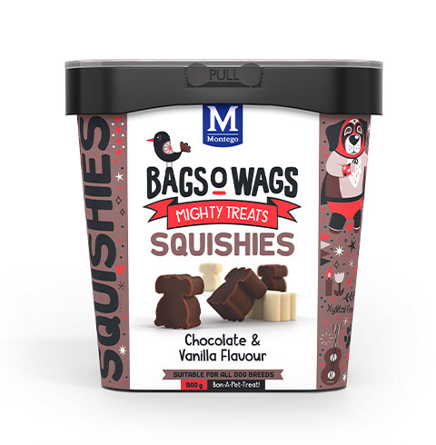 Montego Squishies Chocolate & Vanilla Flavour 500G Tub