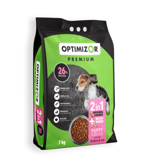 Optimizor Premium 2in1 Milky Bones 18 kg Puppy