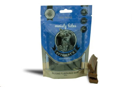 Cuthbert's Moisty Bites Dog Treats Biltong Bars Sachet 120g