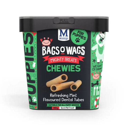 Montego Chewies Refreshing Mint Dental Tubes Puppy 350g Tub
