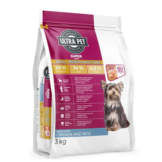 Ultra Pet Superwoof Small-Meduim Adult Dog Chicken & Rice 3 kg