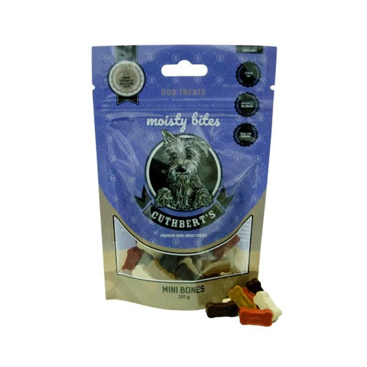 Cuthbert's Moisty Bites Dog Treats Mini Bones Sachet 120g