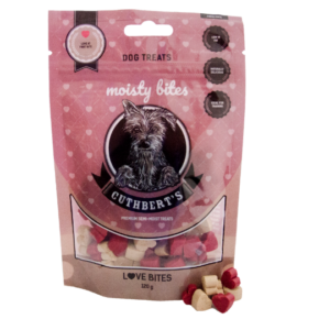 Cuthbert's Moisty Bites Dog Treats Strawberry & Vanilla Sachet 120g Sachet