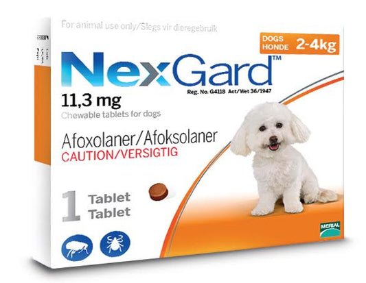 Nexgard Tick & Flea Chewable Tablet 2 - 4kg 1's