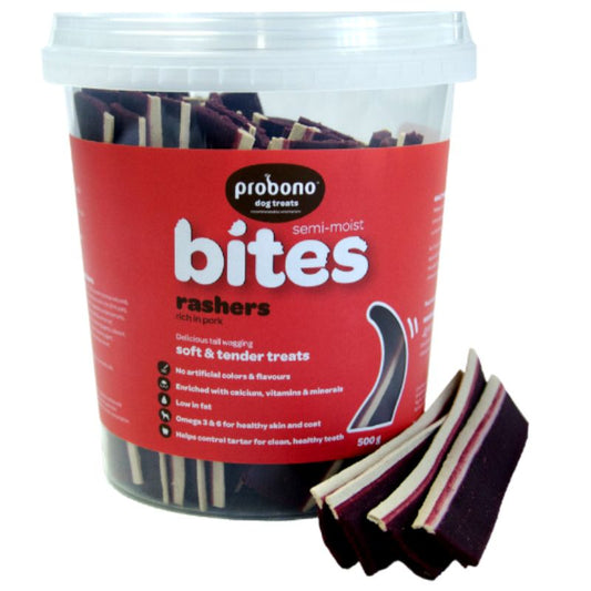Probono Bites Pork rashers 500g Tub