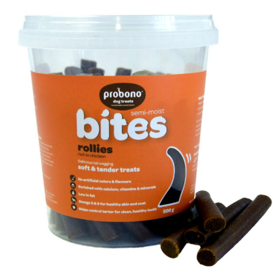 Probono Bites Chicken Rollies 500g Tub