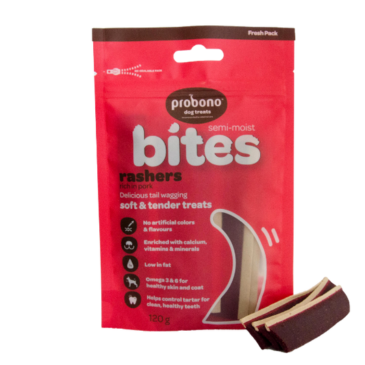 Probono Bites Pork Rachers 120g Sachet