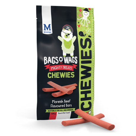 Montego Chewies Moreish Beef Bars 120G Sachet