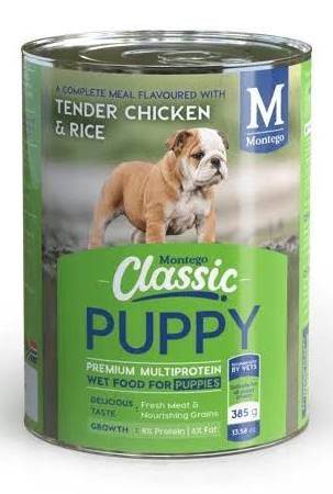 Montego Classic Puppy Wet Food Chicken & Rice 385g Can